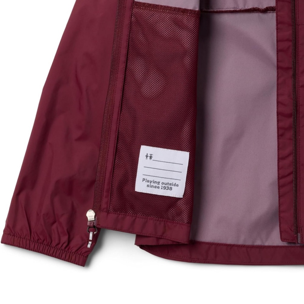 New Columbia Kids 2T Burgundy Raincoat - Picture 3 of 3